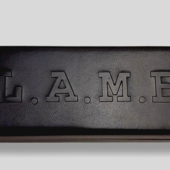 L.A.M.B. Large Sunglasses Eyeglasses Hard Clamshell Leather Case. - Picture 1 of 9